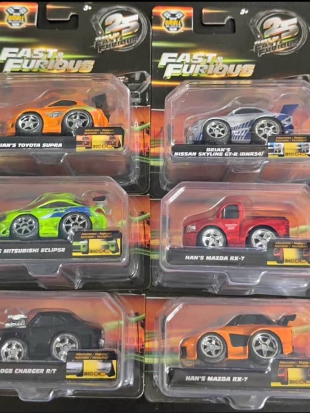 Jada toys fast & furious complete set of six cars